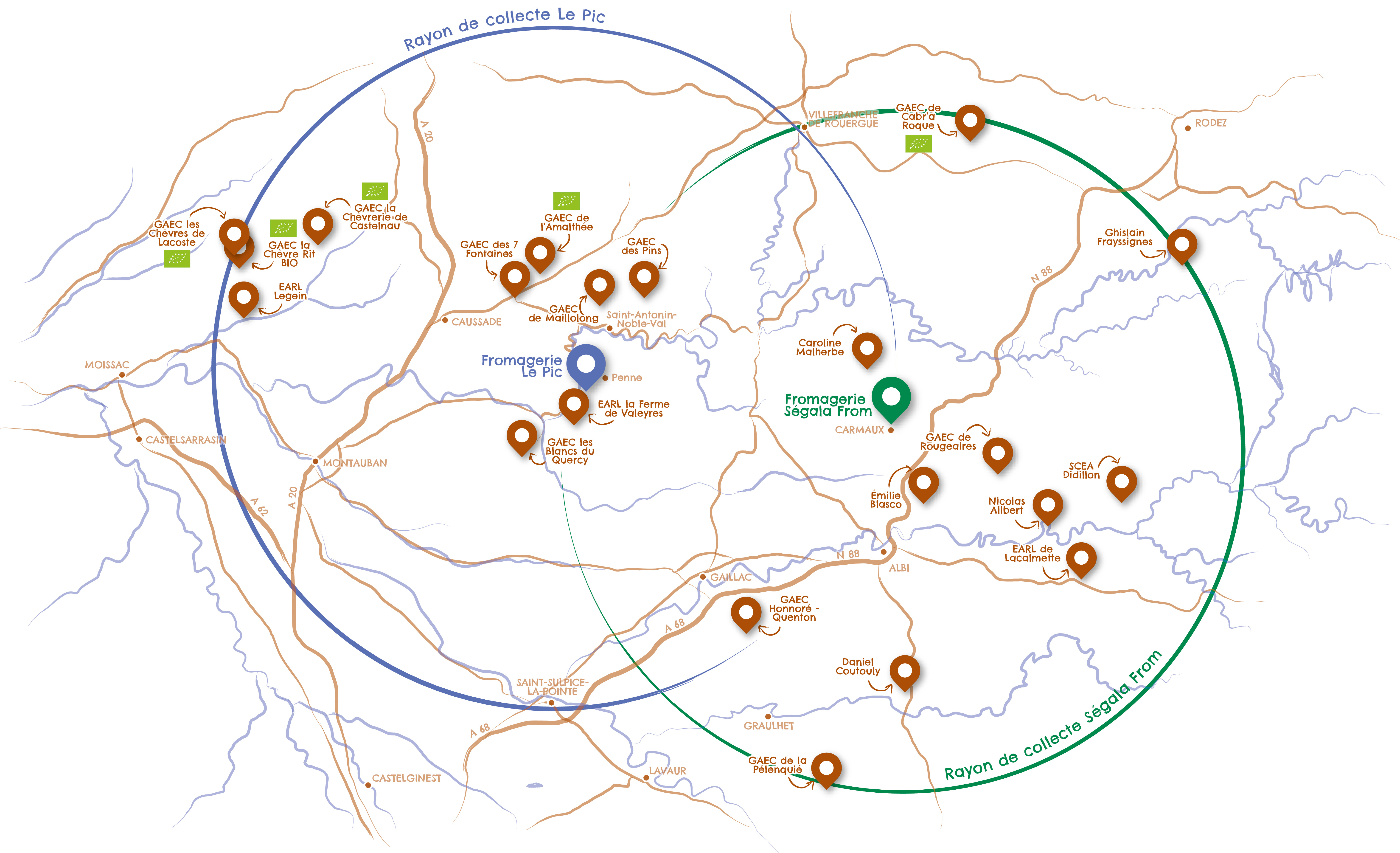 Carte producteurs